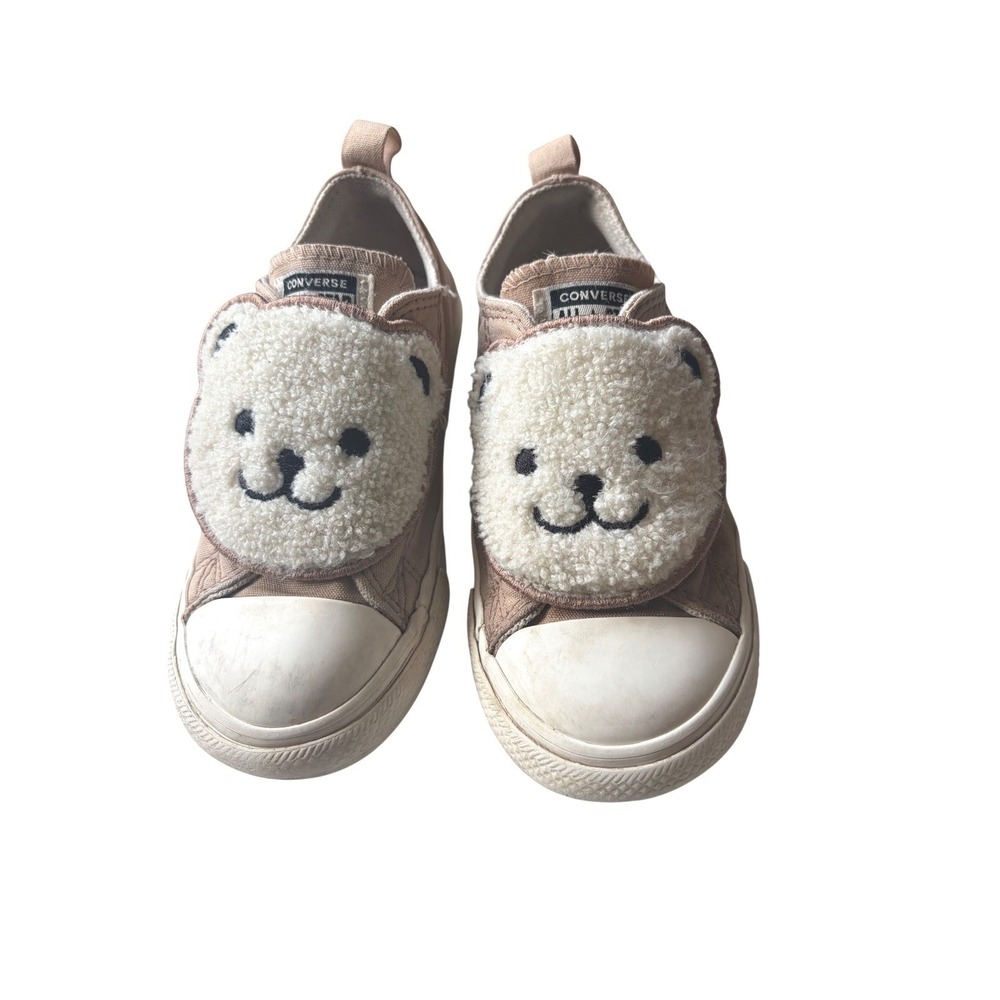 Converse Kids Pink Bear Face Sneakers